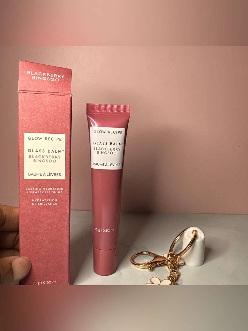 Glow Recipe Glass Balm Blackberry Bingsoo Lip Gloss Tube - Dusty Rose